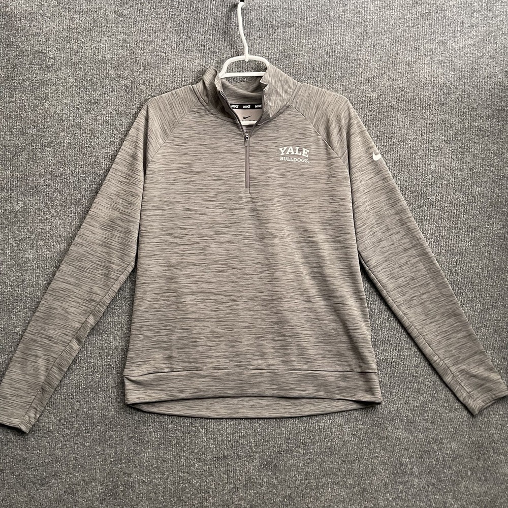 Yale Bulldog Nike Pacer Half Zip Pullover Women Sz M Gray Dri-Fit